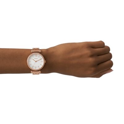 Tillie Three-Hand Rose Gold-Tone Stainless Steel Watch