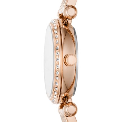 Tillie Mini Three Hand Rose Gold Tone Stainless Steel Watch