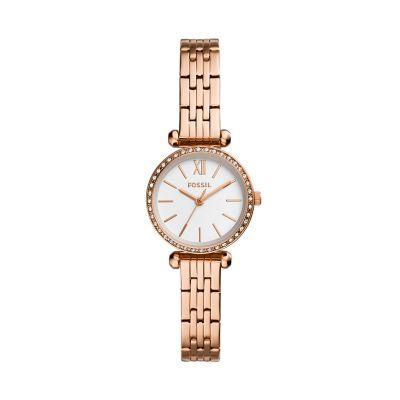 Tillie Mini Three-Hand Rose Gold-Tone Stainless Steel Watch