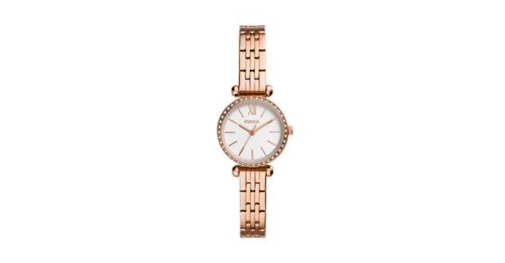 Tillie Mini Three-Hand Rose Gold-Tone Stainless Steel Watch - Fossil