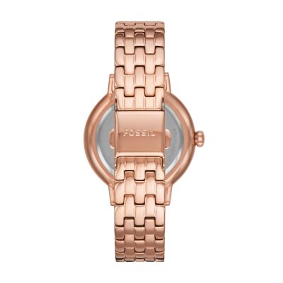 Reid Three-Hand Rose Gold-Tone Stainless Steel Watch 