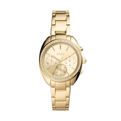 Fossil Outlet Uhr Chronograph Vale Edelstahl goldfarben