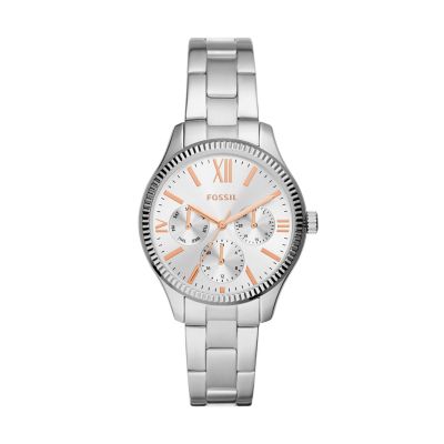 Fossil Outlet Uhr Rye Multifunktion Edelstahl