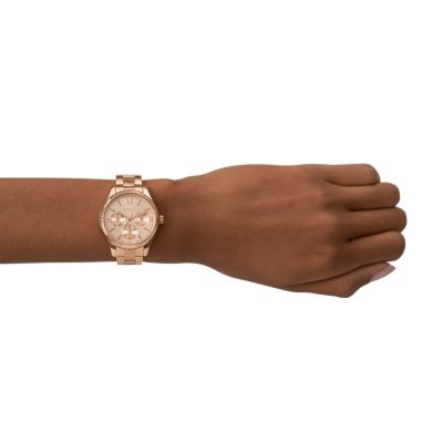 Rye Multifunction Rose Gold-Tone Stainless Steel Watch