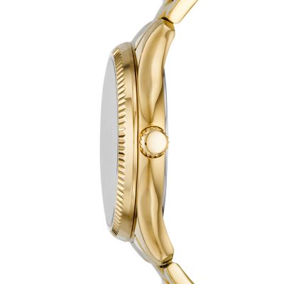 Rye Multifunction Gold-Tone Stainless Steel Watch