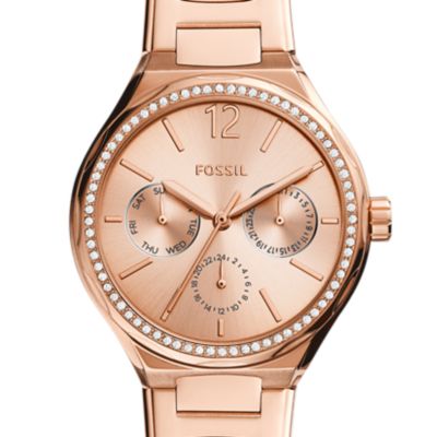 Eevie Multifunction Rose Gold-Tone Stainless Steel Watch