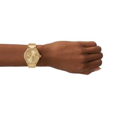 Eevie Multifunction Gold-Tone Stainless Steel Watch