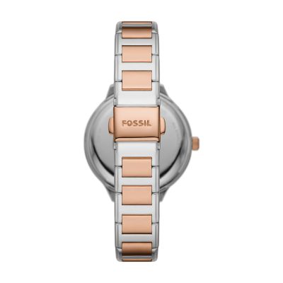 fossil metallic watch