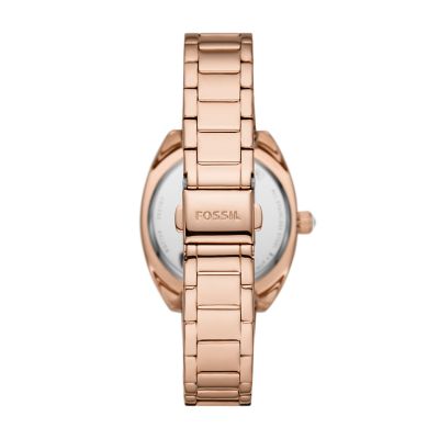 Fossil rose gold outlet automatic watch