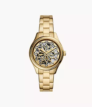 Rye Automatic Gold-Tone Stainless Steel Watch