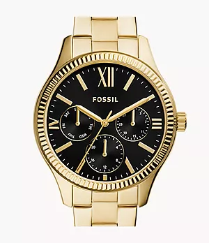Rye Multifunction Gold-Tone Stainless Steel Watch