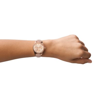 Fossil watch shop women leather