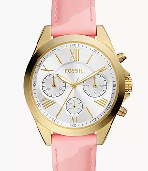 Modern Courier Chronograph Pink Leather Watch