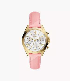 Uhr Chronograph Modern Courier Leder rosafarben