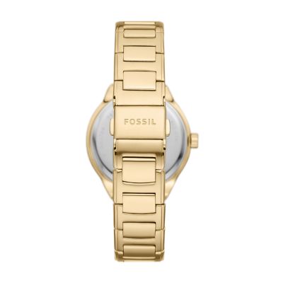 Fossil watch gold clearance color