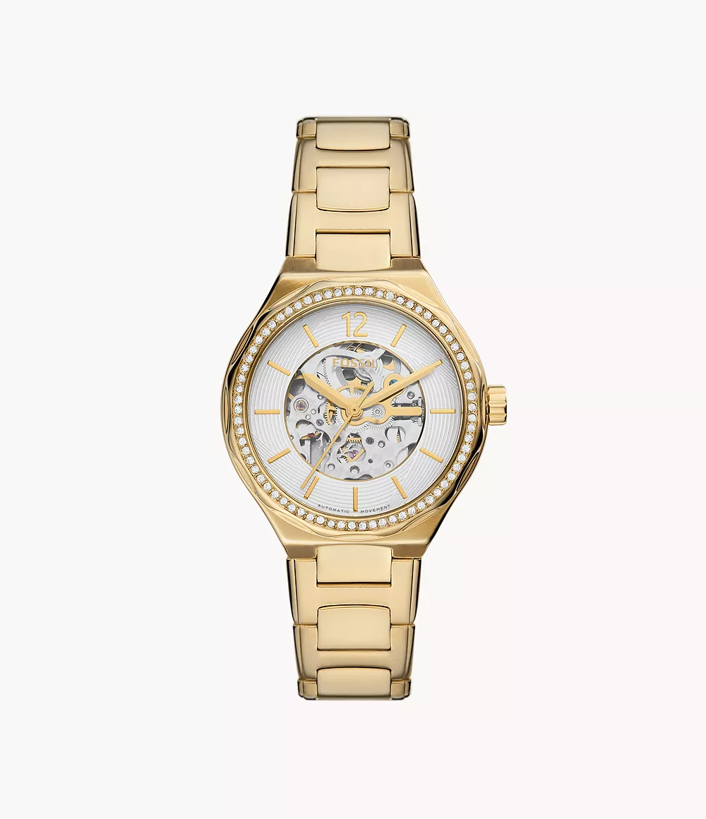 Fossil Women's Eevie Automatic Gold-Tone Stainless Steel Watch