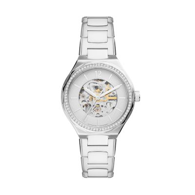 Fossil Outlet Women's Eevie Automatic Stainless Steel Watch - Silver