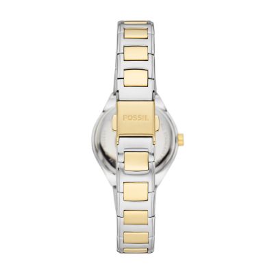 Eevie Three-Hand Date Two-Tone Stainless Steel Watch - BQ3802 - Fossil