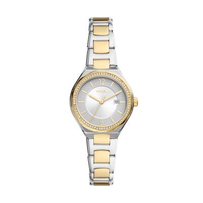 Two tone women's clearance watch