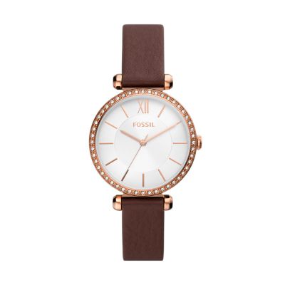 Fossil Women Tillie Three-Hand Brown Leather Watch