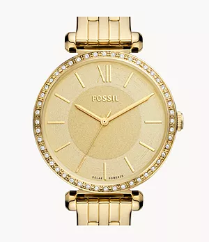 Tillie Solar-Powered Gold-Tone Stainless Steel Watch