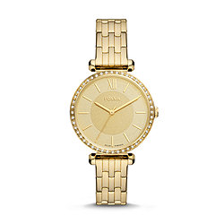 Tillie Solar-Powered Gold-Tone Stainless Steel Watch