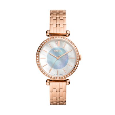 Fossil Women Tillie Solar-Powered Rose Gold-Tone Stainless Steel Watch