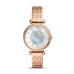 Tillie Solar-Powered Rose Gold-Tone Stainless Steel Watch