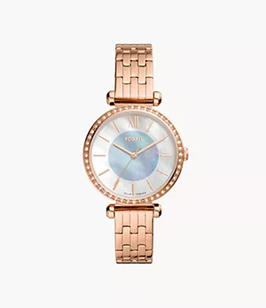 Tillie Solar-Powered Rose Gold-Tone Stainless Steel Watch