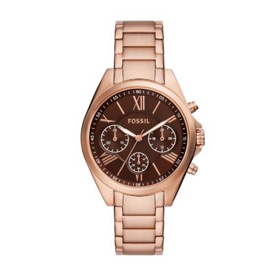 Fossil Women Modern Courier Chronograph Rose Gold-Tone Stainless Steel Watch