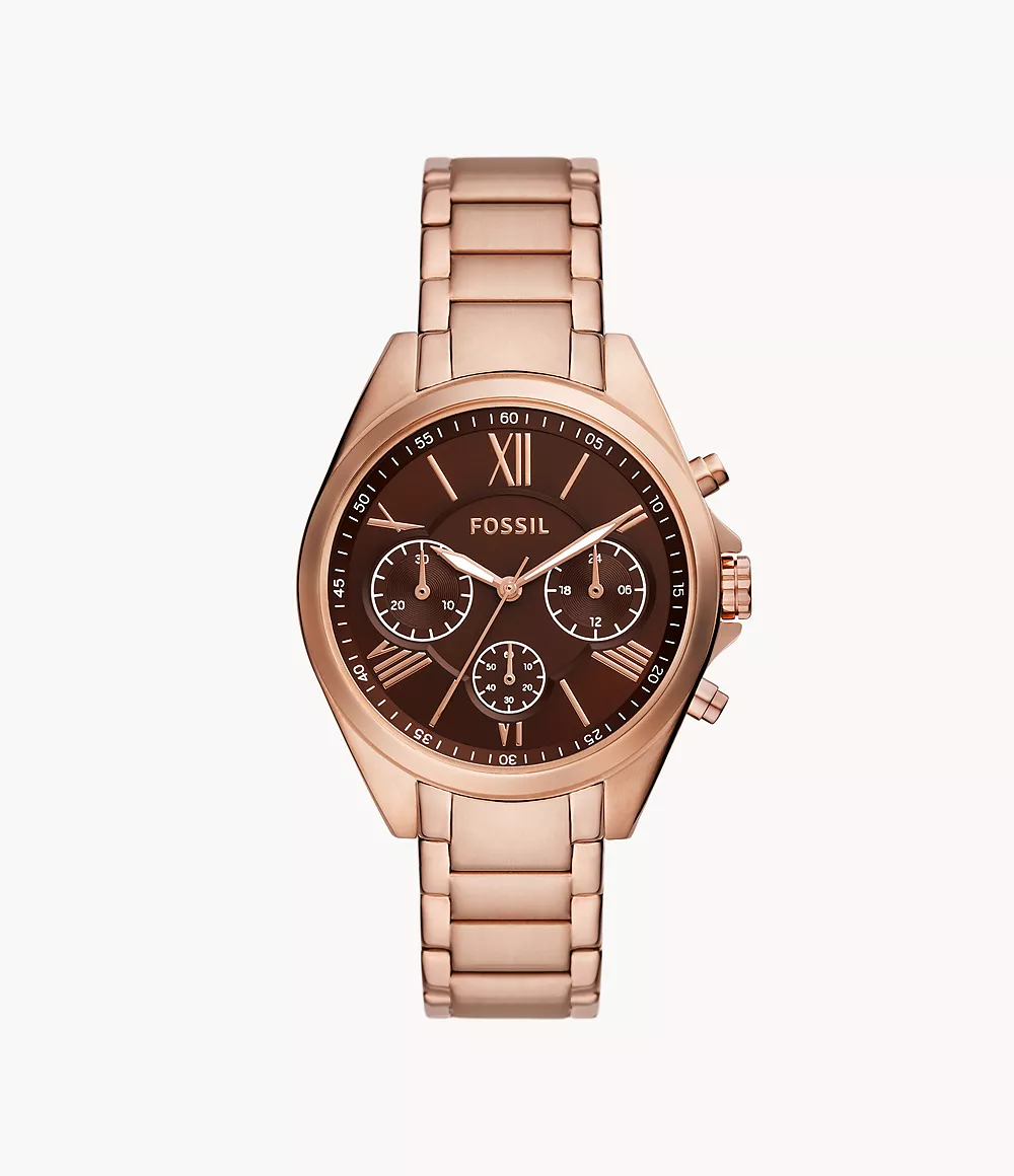 Fossil Women Modern Courier Chronograph Rose Gold-Tone Stainless Steel Watch