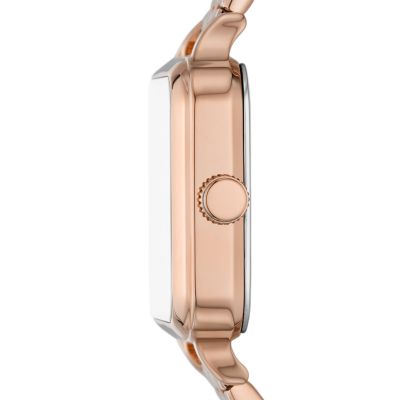 Colleen Three-Hand Rose Gold-Tone Stainless Steel Watch