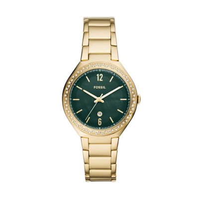 Ashtyn Three-Hand Date Gold-Tone Stainless Steel Watch - BQ3842 