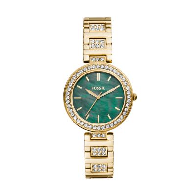 Karli Three-Hand Gold-Tone Stainless Steel Watch - BQ3839 - Fossil