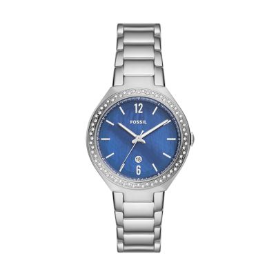 Ashtyn Three-Hand Date Stainless Steel Watch