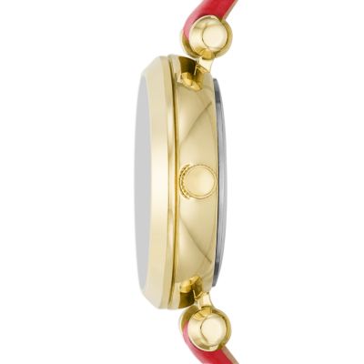 Tillie Three-Hand Red Leather Watch - BQ3845 - Watch Station