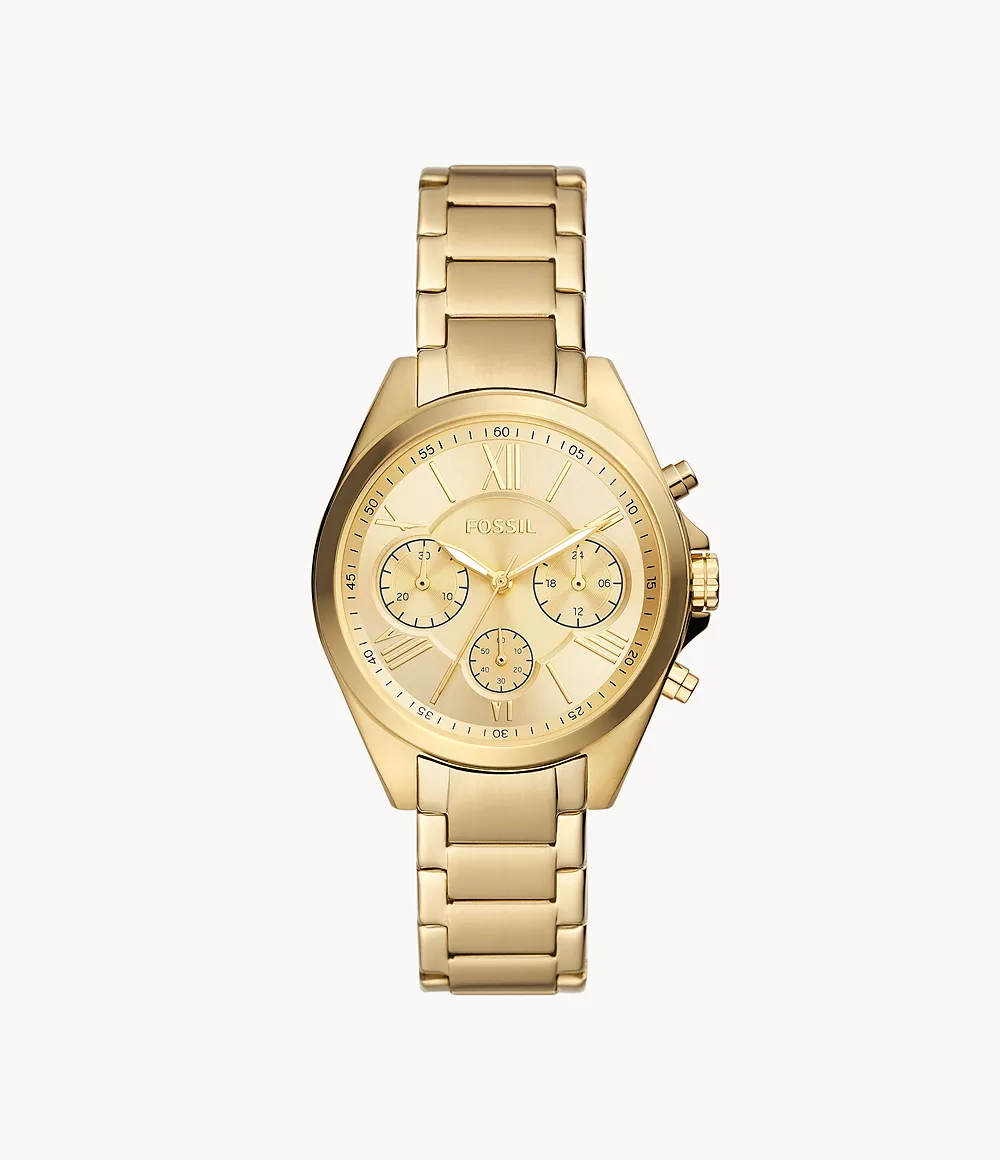 Fossil Women Modern Courier Chronograph Gold-Tone Stainless Steel Watch