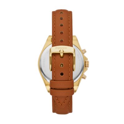 Reloj Modern Courier de piel marrón con cronógrafo