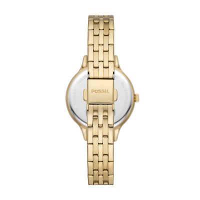 Laney Three-Hand Gold-Tone Stainless Steel Watch - BQ3863 - Fossil