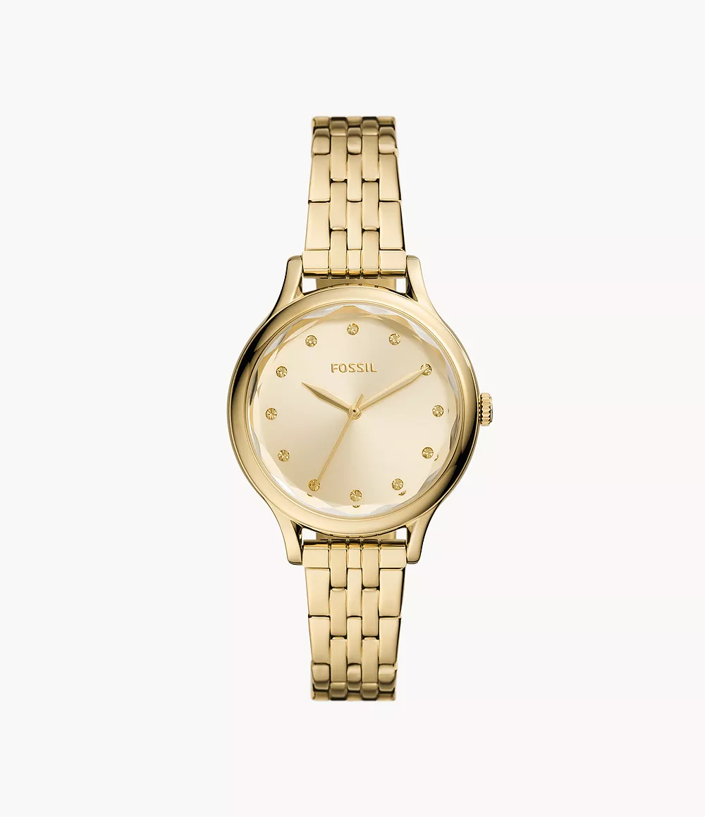 Laney Three-Hand Gold-Tone Stainless Steel Watch
