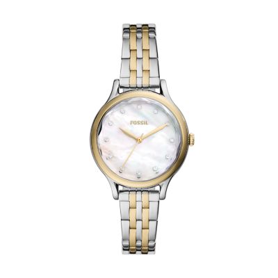 Fossil 2 tone ladies watches best sale