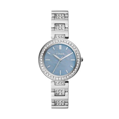 Fossil Outlet Women's Karli Three-Hand Stainless Steel Watch - Silver