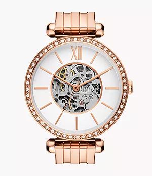 Tillie Automatic Rose Gold-Tone Stainless Steel Watch