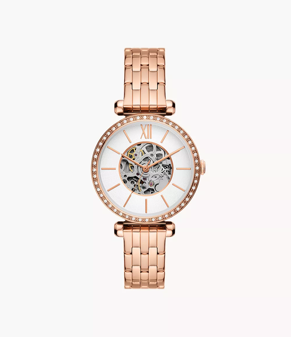 Fossil Outlet Women’s Tillie Automatic Rose Gold-Tone Stainless Steel Watch