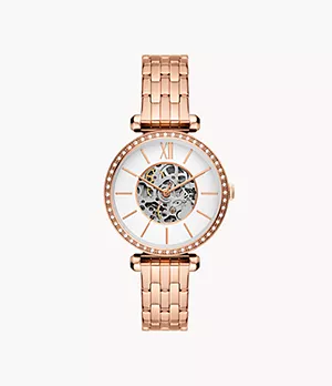 Tillie Automatic Rose Gold-Tone Stainless Steel Watch