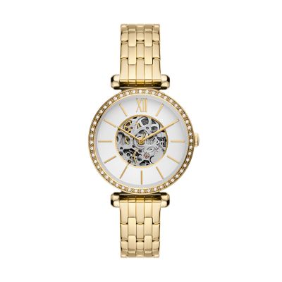 Tillie Automatic Gold-Tone Stainless Steel Watch