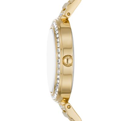 Karli Three-Hand Gold-Tone Stainless Steel Watch - BQ3876 - Fossil