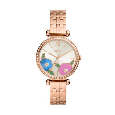 Tillie Three-Hand Rose Gold-Tone Stainless Steel Watch