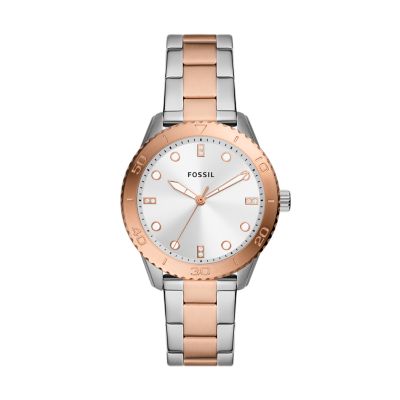 Dayle Three-Hand Two-Tone Stainless Steel Watch