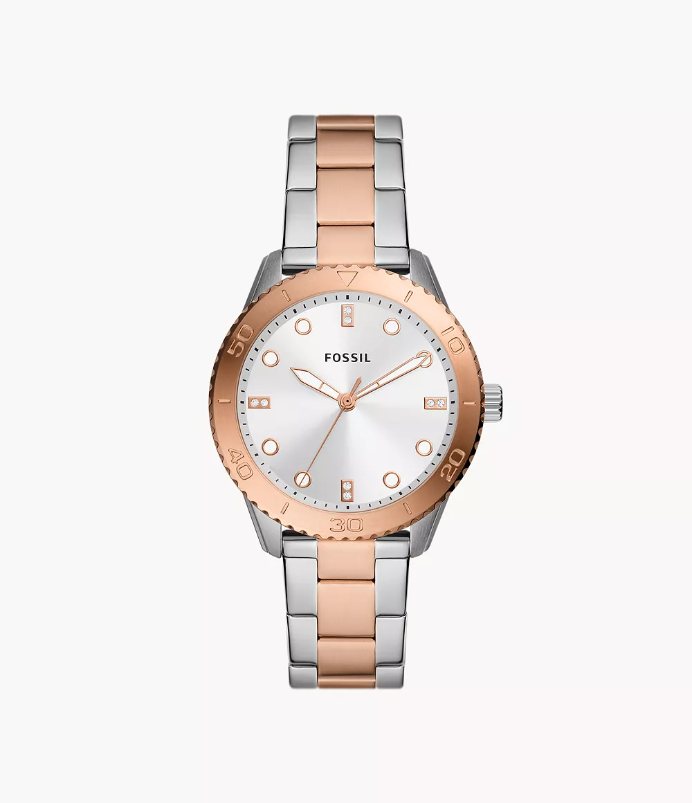 Dayle Three-Hand Two-Tone Stainless Steel Watch
